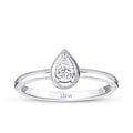 0,29 Carat Diamond Pear Solitaire Ring