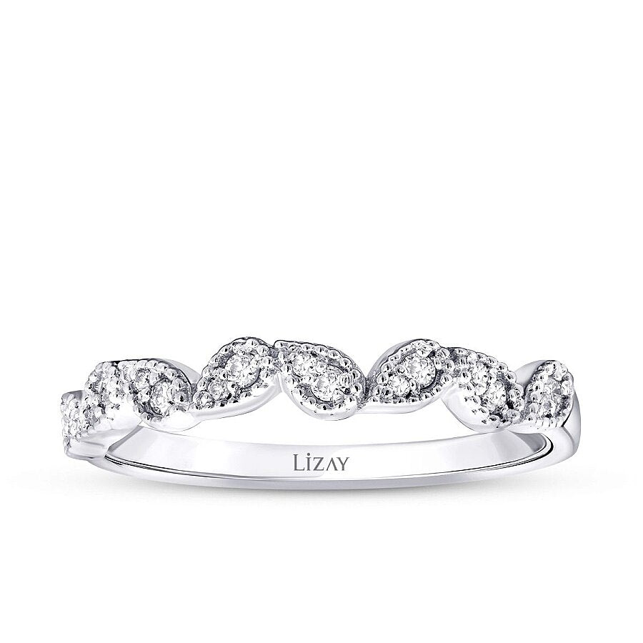 0,11 Carat Diamond Round Stone Trend Ring
