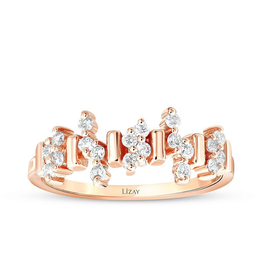 0,28 Carat Diamond Asymmetric Trend Ring