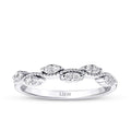 0,14 Carat Diamond Wave Detailed Trend Ring