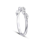 0,14 Carat Diamond Wave Detailed Trend Ring