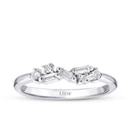 0,16 Carat Diamond Asymmetric Trend Ring