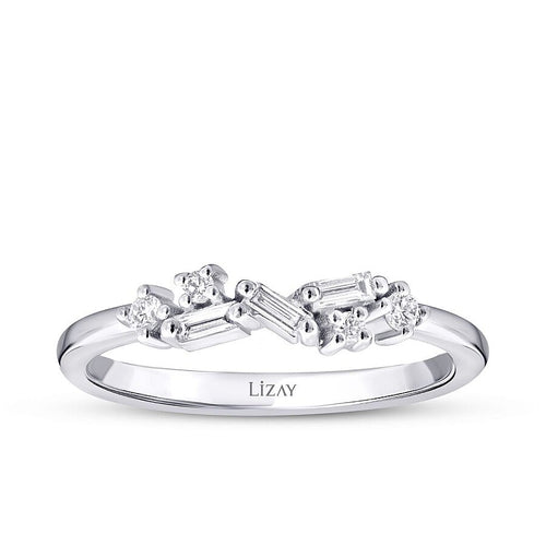 0,16 Carat Diamond Asymmetric Trend Ring