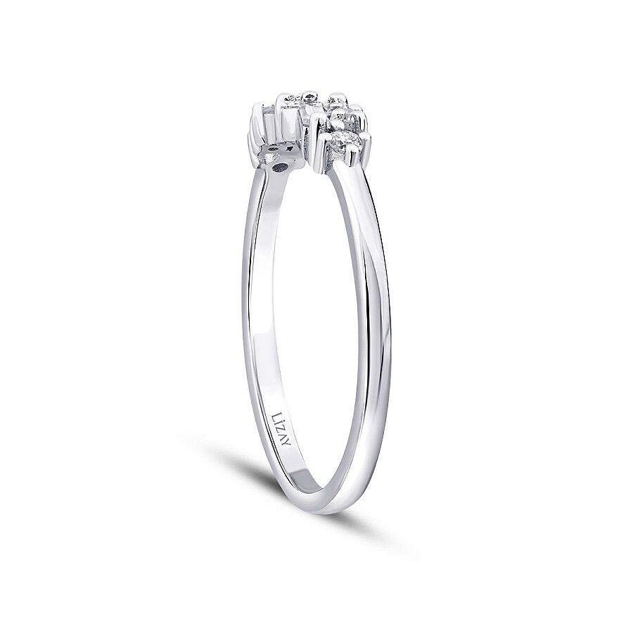 0,16 Carat Diamond Asymmetric Trend Ring