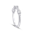 0,34 Carat Diamond Baguette Detailed Ring