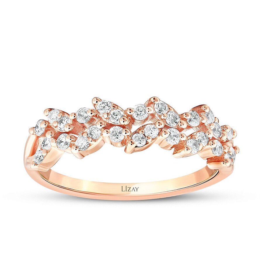 0,35 Carat Diamond Double Row Trend Ring