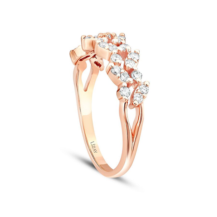 0,35 Carat Diamond Double Row Trend Ring