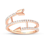 0,33 Carat Diamond Arrow Detailed Stone Ring