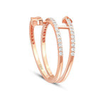 0,33 Carat Diamond Arrow Detailed Stone Ring