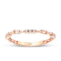 0,07 Carat Diamond Chain Detailed Ring