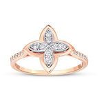 0,22 Carat Diamond Flower Ring