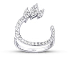 0,52 Carat Diamond Round Detailed Ring