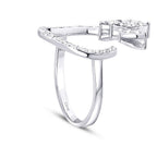 0,52 Carat Diamond Round Detailed Ring