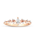 0,22 Carat Diamond Pear Solitaire Ring