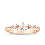 0,22 Carat Diamond Pear Solitaire Ring
