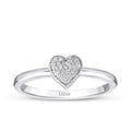 0,09 Carat Diamond Heart Ring