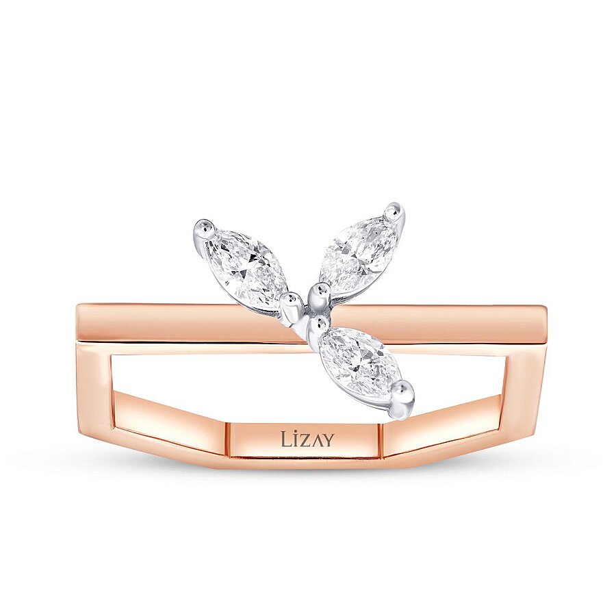 0,34 Carat Diamond Geometric Trend Ring