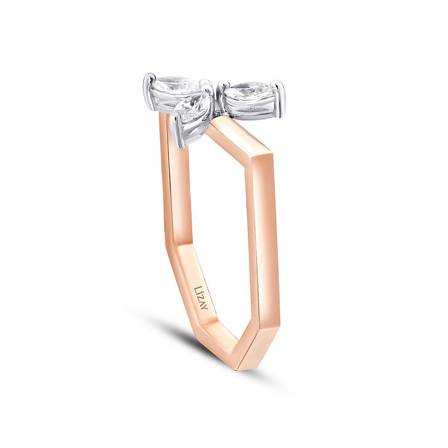 0,34 Carat Diamond Geometric Trend Ring