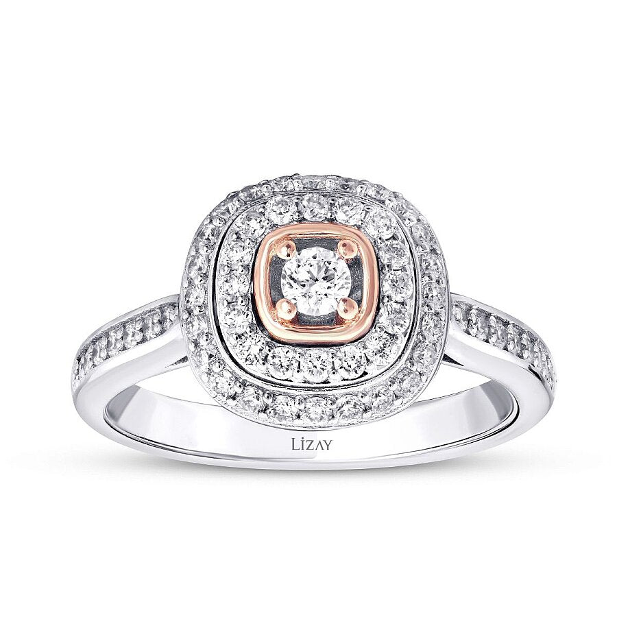 0,60 Carat Diamond Two-Toned Ring