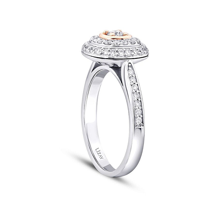 0,60 Carat Diamond Two-Toned Ring