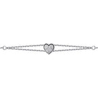 0,09 Carat Diamond Heart Bracelet