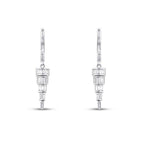 0,83 Carat Diamond Baguette Stone Dangle Earring