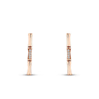 0,07 Carat Diamond Long Stone Earring