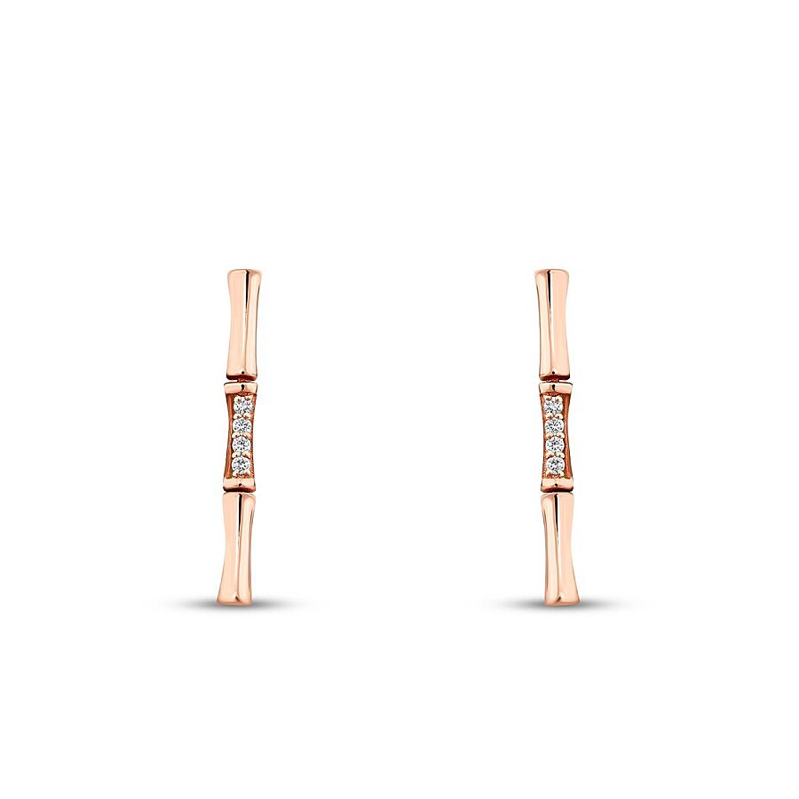 0,07 Carat Diamond Long Stone Earring