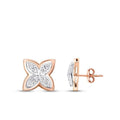 0,28 Carat Diamond Flower Earring