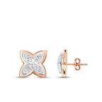 0,28 Carat Diamond Flower Earring