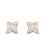 0,28 Carat Diamond Flower Earring