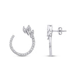 1,04 Carat Diamond Round Detailed Earring