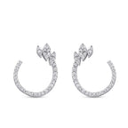1,04 Carat Diamond Round Detailed Earring