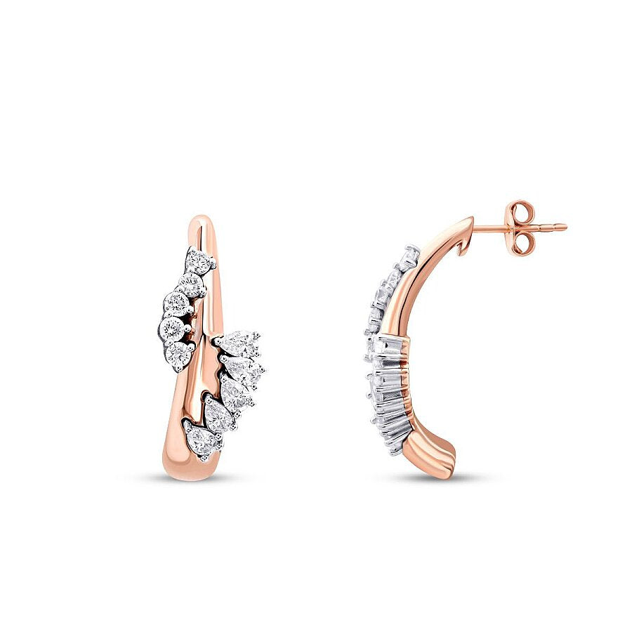 1,35 Carat Diamond Stone Trend Earring
