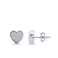 0,16 Carat Diamond Heart Earring