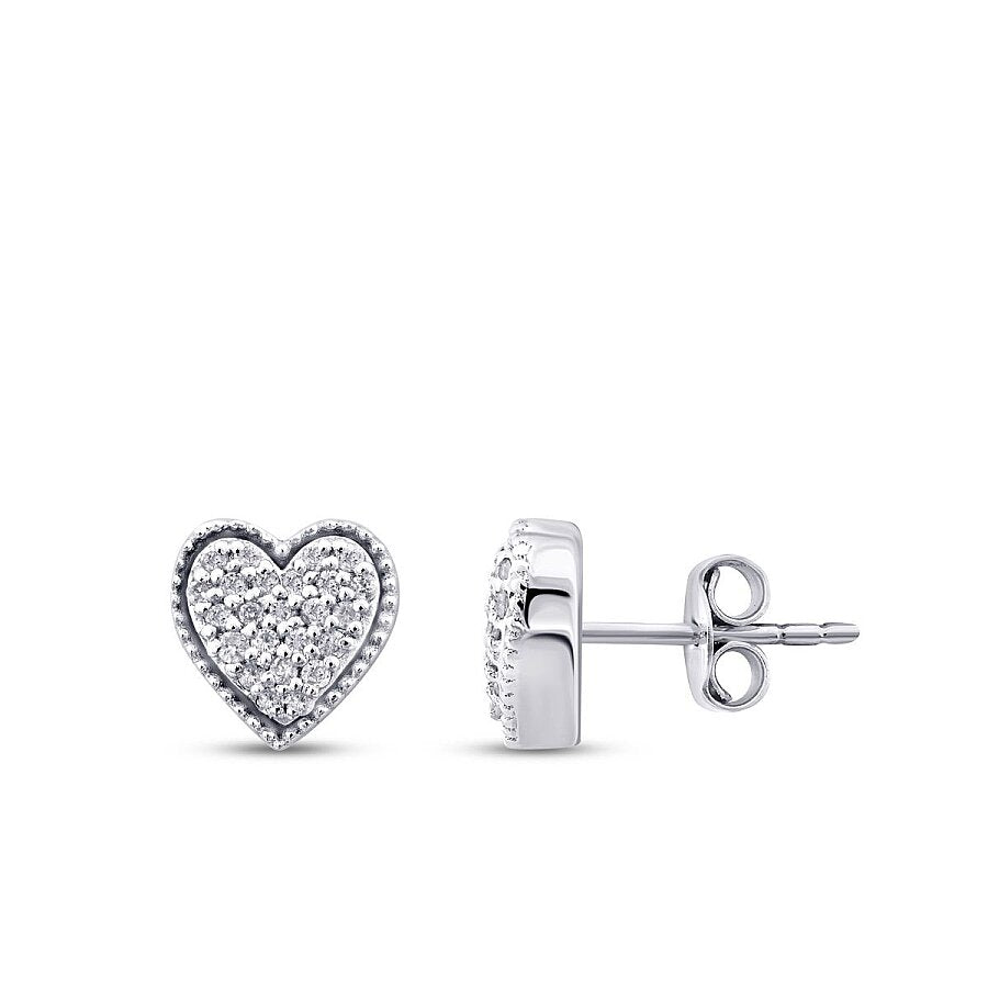 0,16 Carat Diamond Heart Earring