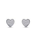 0,16 Carat Diamond Heart Earring