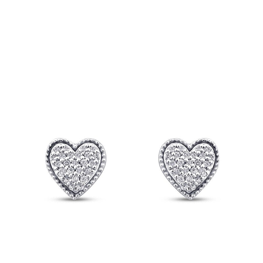 0,16 Carat Diamond Heart Earring