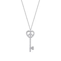 0,21 Carat Diamond Key Trend Necklace