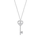0,21 Carat Diamond Key Trend Necklace