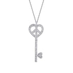 0,21 Carat Diamond Key Trend Necklace