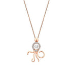 0,15 Carat Diamond Octopus Trend Necklace