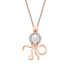 0,15 Carat Diamond Octopus Trend Necklace