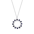 2,07 Carat Diamond Round Sapphire Trend Necklace