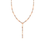 0,37 Carat Diamond Long Dangle Stone Trend Necklace