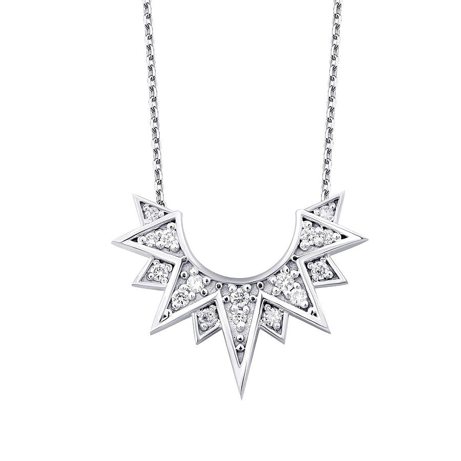 0,13 Carat Diamond Triangle Detailed Trend Necklace
