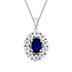 0,59 Carat Diamond Effect Sapphire Trend Necklace