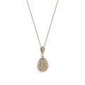 0,74 Carat Diamond Round Stone Pear Necklace