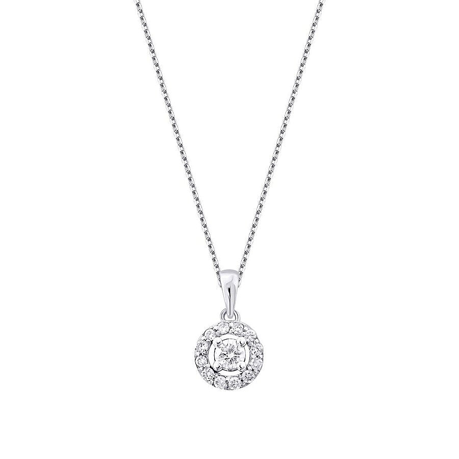 0,20 Carat Diamond Round Trend Necklace