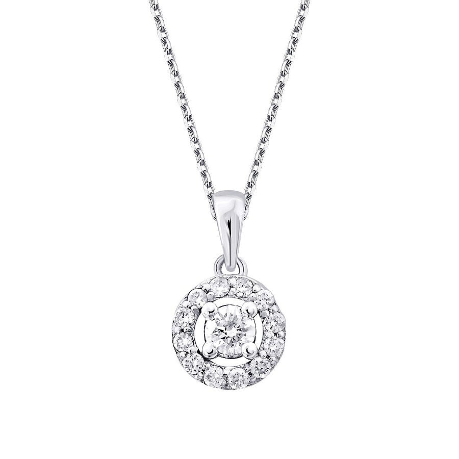 0,20 Carat Diamond Round Trend Necklace